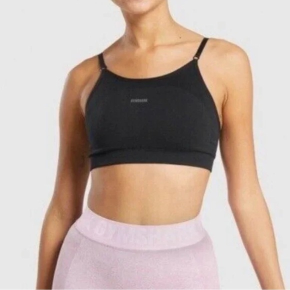 Gymshark Flex Strappy Black Sports Bra - Picture 3 of 9